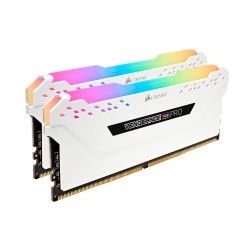 RAM Desktop CORSAIR VENGEANCE RGB PRO HEAT SPREADER DDR4, RGB LED, 3200MHZ, CL16, 16GB WHITE