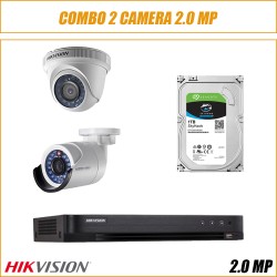 Combo 2 mắt Camera Hikvision 2.0 MP - Đầu ghi 8 kênh (thế hệ TURBO 4.0)